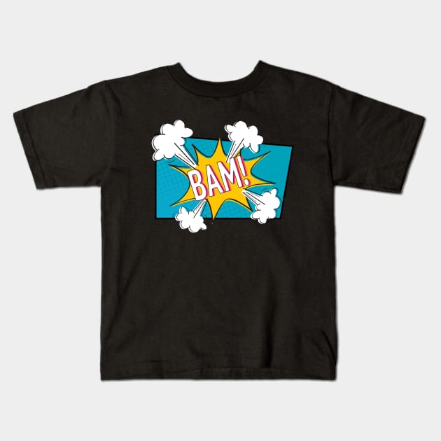 Retro, vintage comic Design Kids T-Shirt by LR_Collections